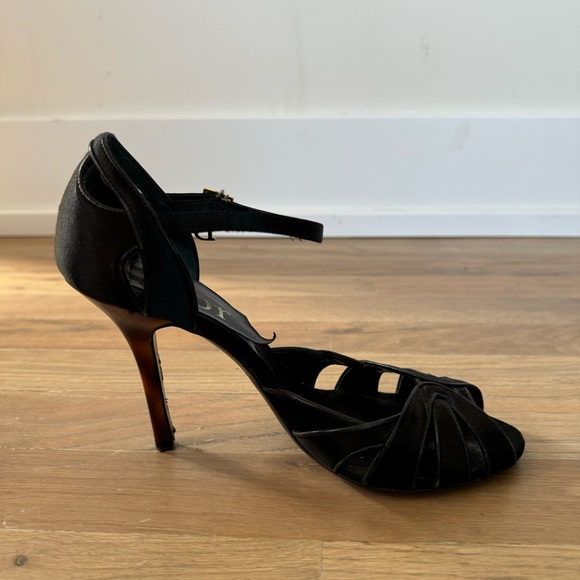 Dior Vintage Peep Toe Tortoise Shell Heels Size 37.5 - Picture 7 of 16